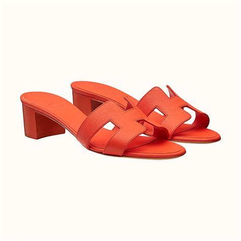 hermes pink and orange sandals|Hermes heel sandals.